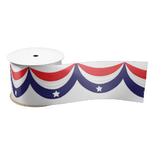 4. Juli Red White und Blue Satinband