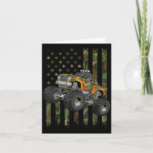 4. Juli Retro-Monstertruck USA-Flagge Camo Karte
