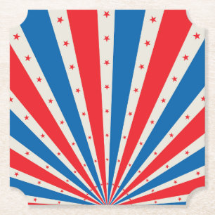 4. Juli Retro US Flagge Paper Teller Untersetzer