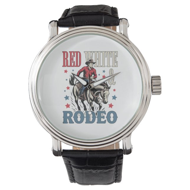 4. Juli Rodeo Cowboy Armbanduhr (Vorderseite)