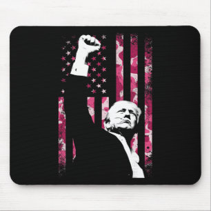 4. Juli Rosa Camo Tarnmuster Us Flagge Faust Kampf Mousepad