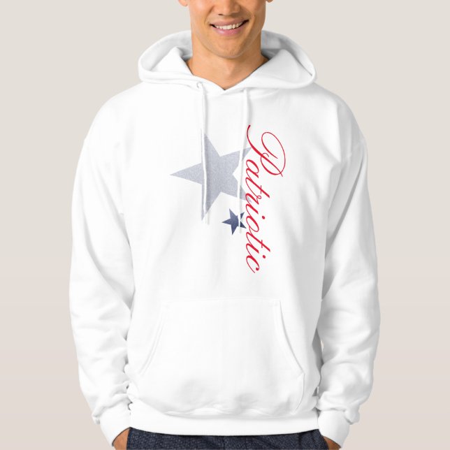 4. Juli rot, weiß & blau Fahne Patriot Hoodie (Vorderseite)