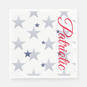 4. Juli, rot, weiß, blau Sterne patriotisch Serviette