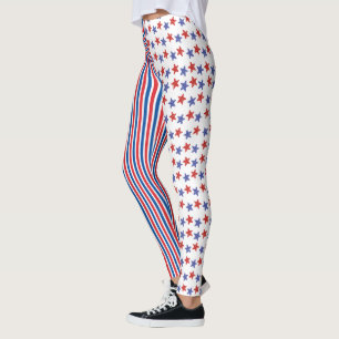 4. Juli Rot Weiß Blau Sterne Streifen Yoga Leggings