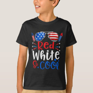 4. Juli Rot-Weiß und Coole Patriotische Jungen Kin T-Shirt