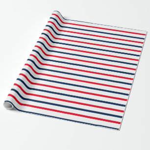 4. Juli rot-weiße Streifen patriotisch Geschenkpapier