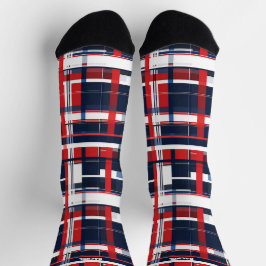 4. Juli Rote und Blaue Socken