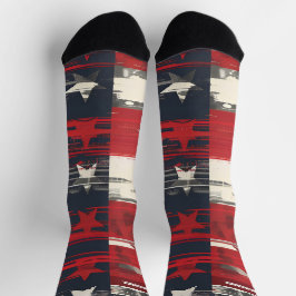 4. Juli Rote und Blaue Socken