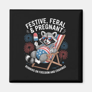 4. Juli Schwangerschaftsankündigung Feral und Preg Magnet