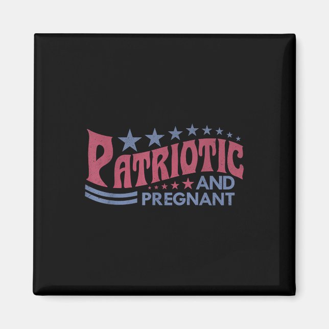 4. Juli Schwangerschaftsankündigung Mama Patriotic Magnet (Vorne)