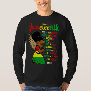 4. Juli Schwarzmädchen Melanin Königin Afrika T-Shirt