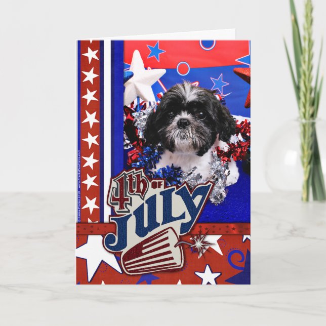 4. Juli - Shih Tzu - Sadie Karte (Vorderseite)