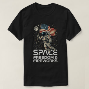 4. Juli-Shirt: Astronaut Space Freedom Grafik T-Shirt