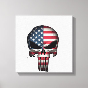 4. Juli-Shirt für Frauen Männer Amerikanische Flag Leinwanddruck