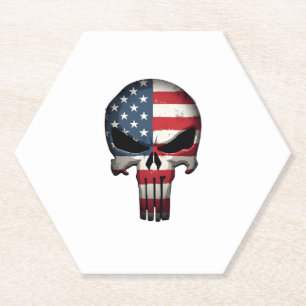 4. Juli-Shirt für Frauen Männer Amerikanische Flag Untersetzer