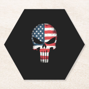 4. Juli-Shirt für Frauen Männer Amerikanische Flag Untersetzer