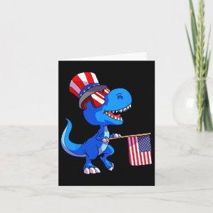 4. Juli Shirt US Flag Dino Kids Boys Patriotic Karte