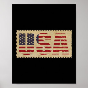 4. Juli-Shirt USA-Flagge Vereinigte Staaten Unabhä Poster