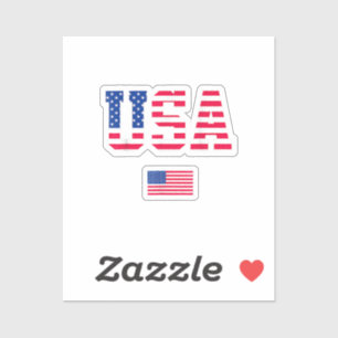 4. Juli Shirt USA Patriotic US American Flag W Aufkleber