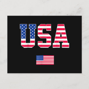 4. Juli Shirt USA Patriotic US American Flag W Begleitkarte