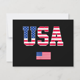 4. Juli Shirt USA Patriotic US American Flag W Dankeskarte
