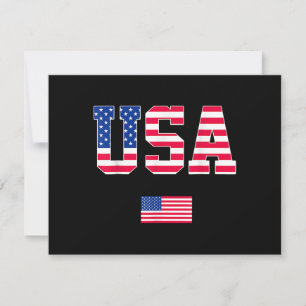 4. Juli Shirt USA Patriotic US American Flag W Feiertagskarte