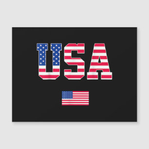 4. Juli Shirt USA Patriotic US American Flag W Magnetkarte