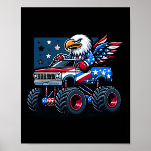 4. Juli Shirts Jungs Kinder Kids American Flag Tru Poster