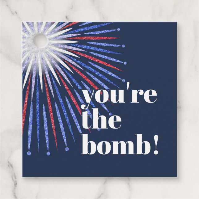 4. Juli Sie sind die Bomb Firework Cookie oder Kak Geschenkanhänger (Vorderseite)