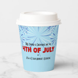 4. Juli Sky Background und Glitzern Pappbecher