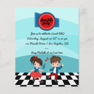 4. Juli Sock Hop Party Flyer