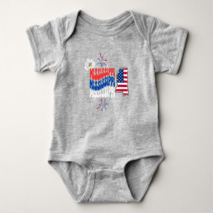4. Juli/Sommer/Mississippi Sommer Baby Strampler