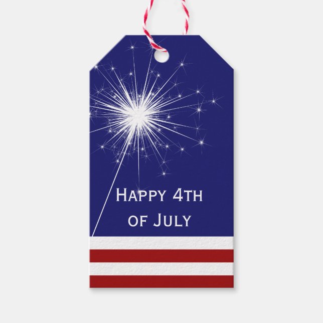 4. Juli Sparkler Tag 3 Geschenkanhänger (Vorderseite)