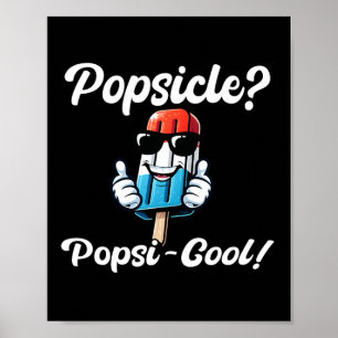 4. Juli Spaß Eiscreme Amerikanische Flagge Patriot Poster