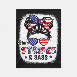 4. Juli Star Stripes S USA Flag Patriotische Kinde Fleecedecke