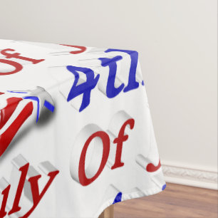 4. Juli Star Stripes Tischdecke