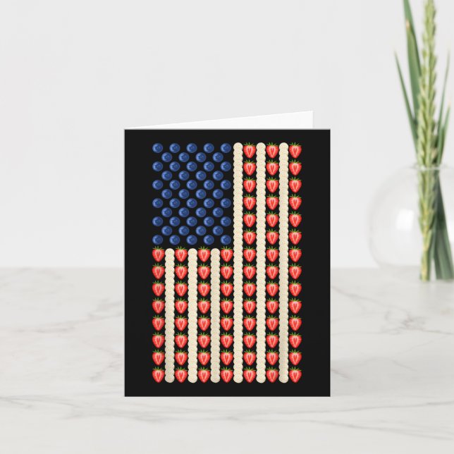 4. Juli Strawberry Jello Usa Flag Cake Men Wom Karte (Vorderseite)