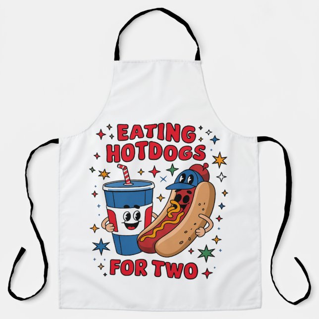 4. Juli Süße Hotdogs Schürze (Vorderseite)