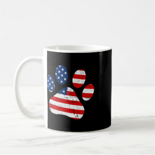 4. Juli Süßer Hundepfote USA Amerikanische Flagge  Kaffeetasse