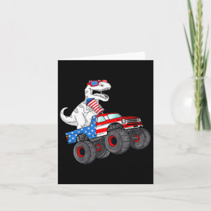 4. Juli T Rex Dino Trex Dinosaur Monster Truck Karte