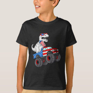 4. Juli T Rex Dino Trex Dinosaur Monster Truck T-Shirt