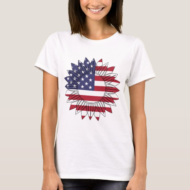 4. Juli T - Shirt der Frauen (Vorderseite)