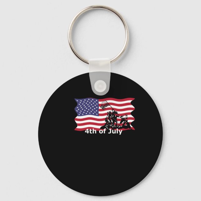 4. Juli T Shirts Iwo Jima Schlüsselanhänger (Vorderseite)