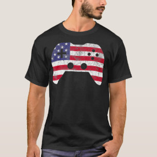 4. Juli T Video Game Gamer Kids Boys Men USA T-Shirt