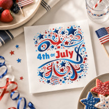 4. Juli Text & Stars Patriotische Feier