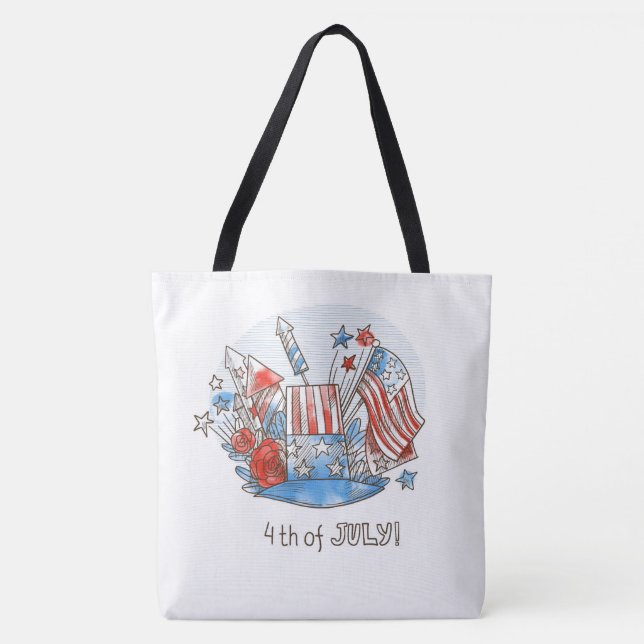 4. Juli Tote Bag Tasche (Vorderseite)