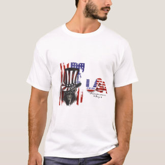 4. Juli Totenkopf-Onkel-Sam-Hut-T-Shirt – Patrioti T-Shirt