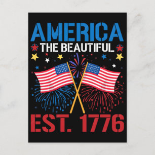 4. Juli Unabhängigkeitstag Amerika EST 1776 Feiertagspostkarte