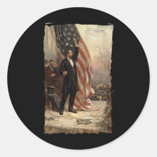 4. Juli Unabhängigkeitstag Amerikanische Flagge Ab Runder Aufkleber
