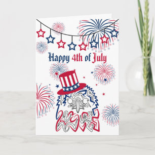 4. Juli Unabhängigkeitstag Amerikanischer Adler Karte